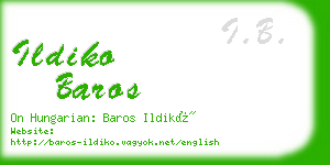 ildiko baros business card